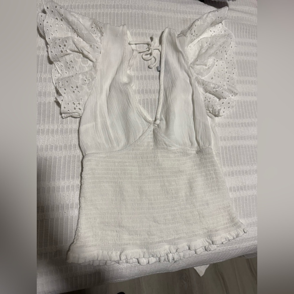 Express White Textured top